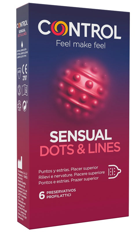 CONTROL SENSUAL DOTS&LINES 6 PEZZI - CONTROL SENSUAL DOTS&LINES 6 PEZZI