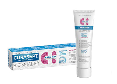 Curasept Biosmalto Dentifricio Baby Kid Fragola Carie Abrasione &amp; Erosione 50 Ml