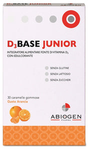 D3Base Junior 30 Caramelle Gommose Arancia