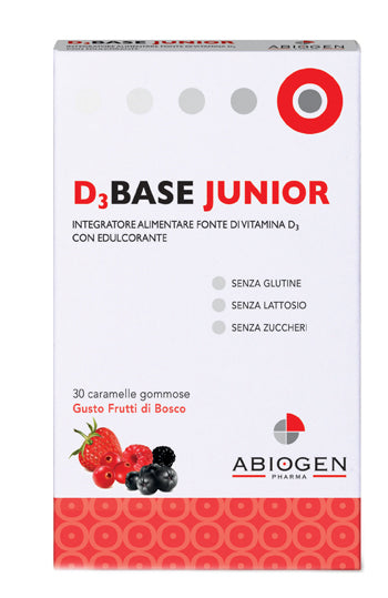 D3BASE JUNIOR 30 CARAMELLE GOMMOSE FRUTTI DI BOSCO - D3BASE JUNIOR 30 CARAMELLE GOMMOSE FRUTTI DI BOSCO