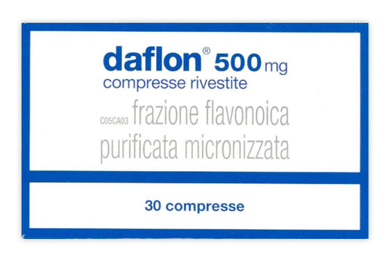 DAFLON 500 MG - 30 COMPRESSE RIVESTITE CON FILM - DAFLON 500 MG - 30 COMPRESSE RIVESTITE CON FILM
