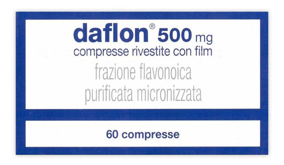 DAFLON 500 MG - 60 COMPRESSE RIVESTITE CON FILM - DAFLON 500 MG - 60 COMPRESSE RIVESTITE CON FILM
