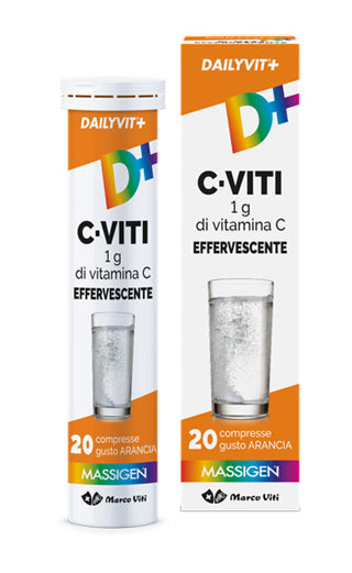 DAILYVIT+ C VITI 1G DI VITAMINA C EFFERVESCENTE 20 COMPRESSE - DAILYVIT+ C VITI 1G DI VITAMINA C EFFERVESCENTE 20 COMPRESSE