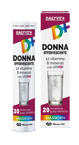 DAILYVIT+ MULTIVITAMINICO E MULTIMINERALE DONNA EFFERVESCENTE 20 COMPRESSE - DAILYVIT+ MULTIVITAMINICO E MULTIMINERALE DONNA EFFERVESCENTE 20 COMPRESSE
