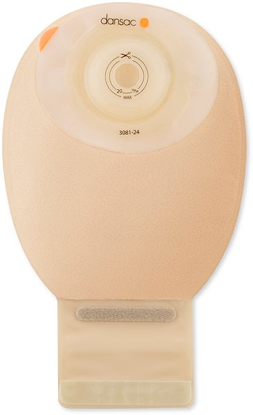 DANSAC NOVALIFE TRE 1 SACCA APERTA OPACA SOFTCONVEX MIDI PERILEOSTOMIA CON FINESTRA RITAGLIABILE 15-24MM 350 ML 10 PEZZI
