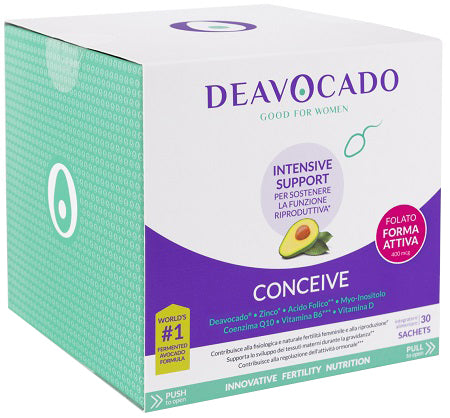 Deavocado Conceive integratore fertilità femminile 30 bustine - Deavocado Conceive integratore fertilità femminile 30 bustine