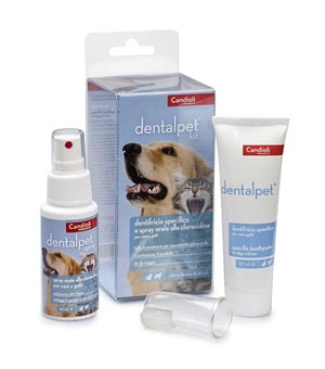 DENTALPET KIT DENTIFRICIO 50ML+SPRAY ORALE 50ML+1 DITALE - DENTALPET KIT DENTIFRICIO 50ML+SPRAY ORALE 50ML+1 DITALE