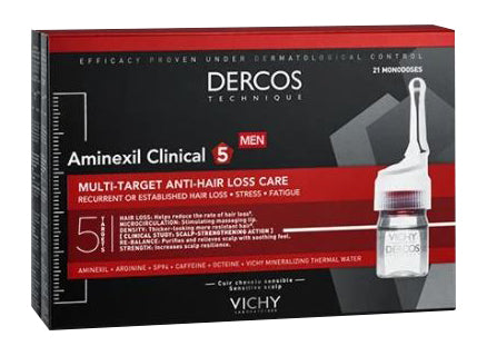 Vichy Dercos Aminexil trattamento anticaduta uomo 42 fiale x 6 ml - Vichy Dercos Aminexil trattamento anticaduta uomo 42 fiale x 6 ml