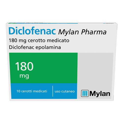 DICLOFENAC (MYLAN PHARMA)*10 cerotti medicati 180 mg