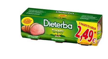DIETERBA OMOGENEIZZATO PROSCIUTTO 3 PEZZI 80 G - DIETERBA OMOGENEIZZATO PROSCIUTTO 3 PEZZI 80 G