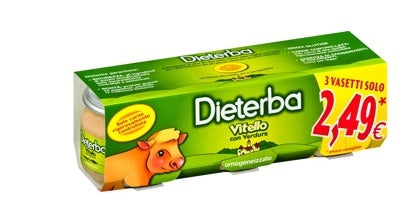 DIETERBA OMOGENEIZZATO VITELLO 3 PEZZI 80 G - DIETERBA OMOGENEIZZATO VITELLO 3 PEZZI 80 G