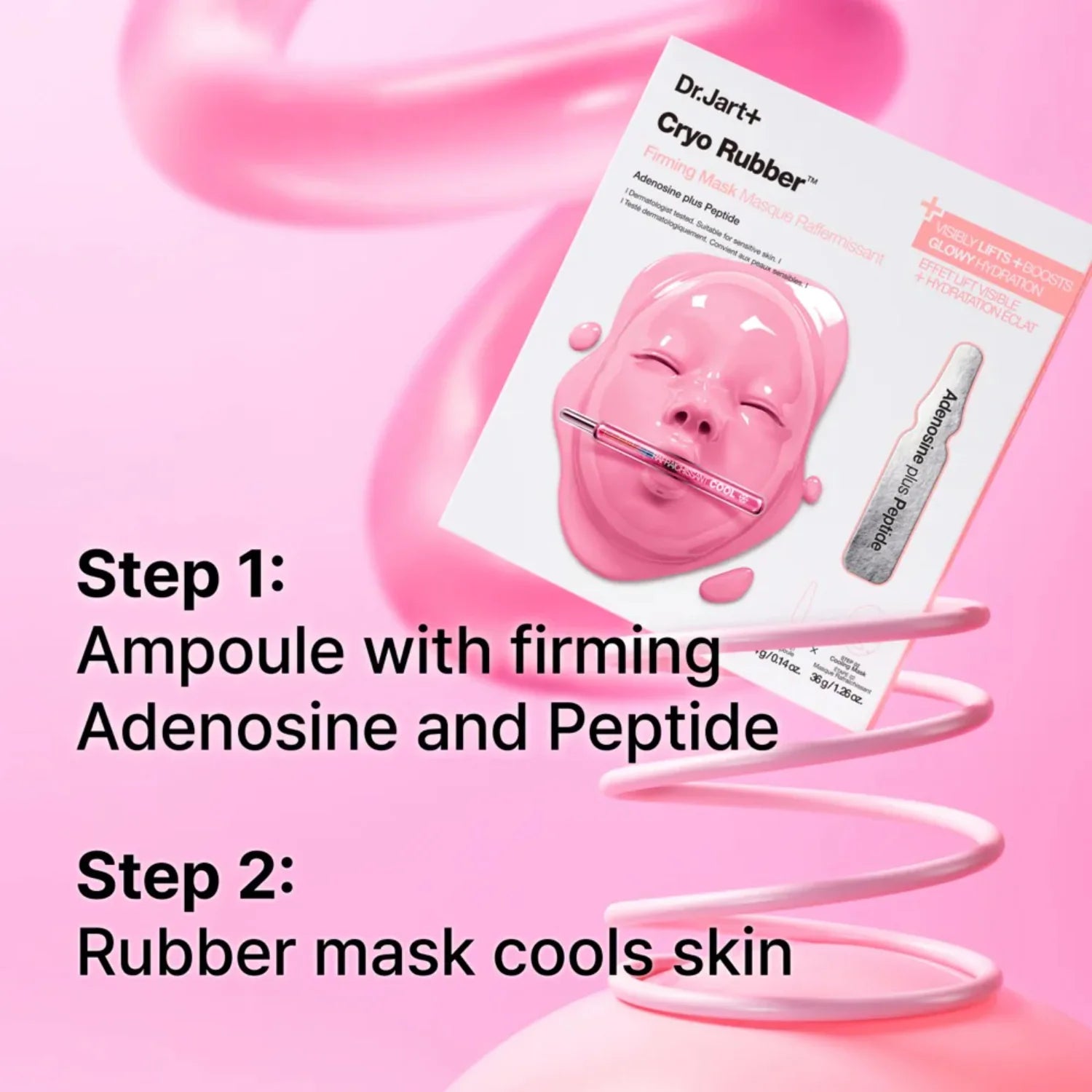 Dr.Jart+ Cryo Rubber Firming Mask | Maschera Hydrogel Adenosina Peptidi | 1 Pezzo