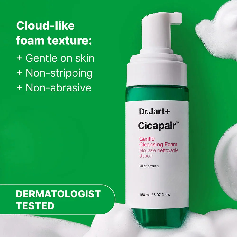DR JART+ Cicapair Gentle Cleansing Foam - Schiuma Detergente Viso Anti-Rossori 150ml