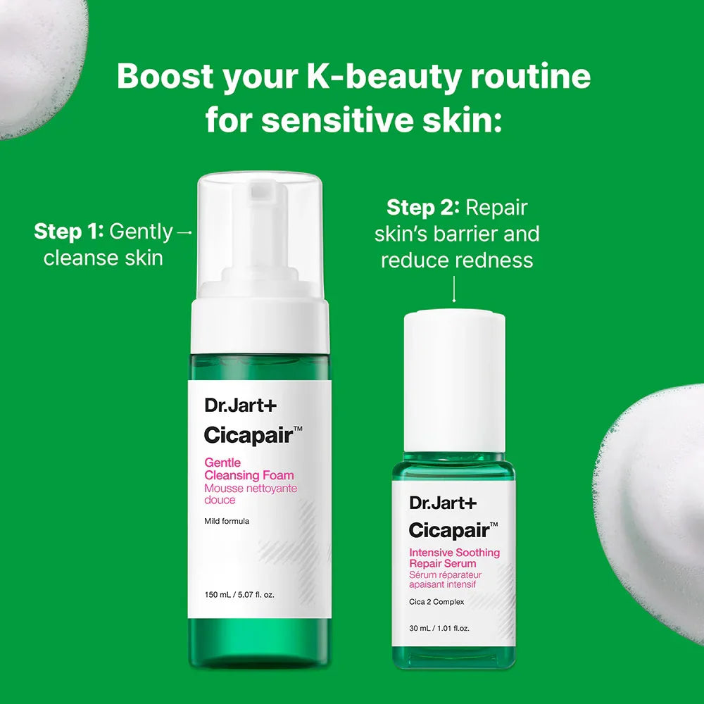 DR JART+ Cicapair Gentle Cleansing Foam - Schiuma Detergente Viso Anti-Rossori 150ml