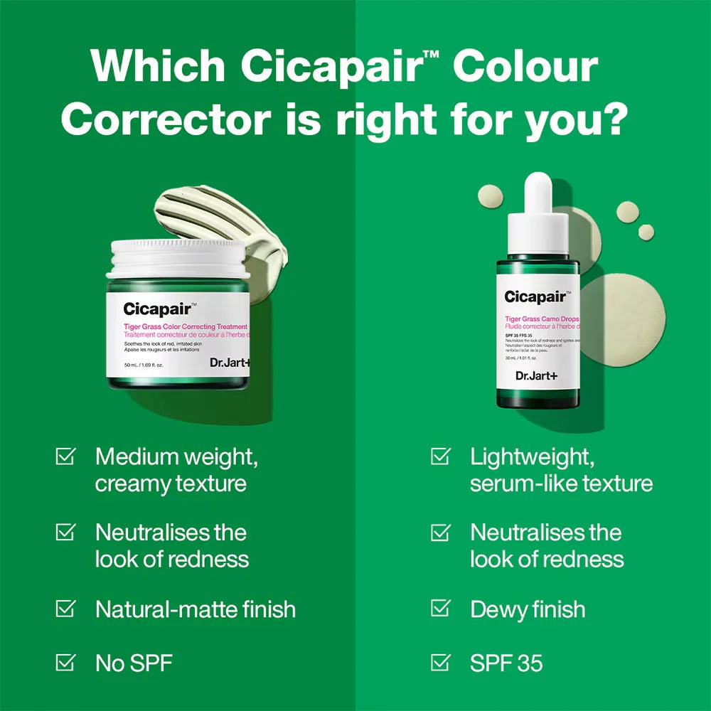 DR JART+ Cicapair Tiger Grass Camo Drops Spf35 - Siero Correttore Di Colore Anti-Rossori 30ml - DR JART+ Cicapair Tiger Grass Camo Drops Spf35 - Siero Correttore Di Colore Anti-Rossori 30ml