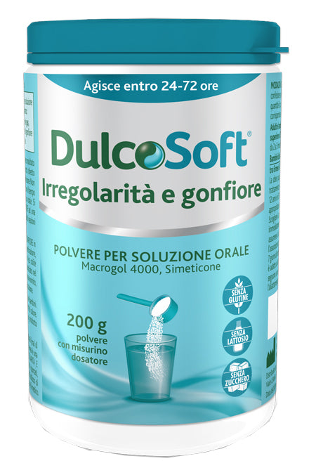 DULCOSOFT IRREGOLARITA' E GONFIORE POLVERE SOLUBILE 200 G - DULCOSOFT IRREGOLARITA' E GONFIORE POLVERE SOLUBILE 200 G