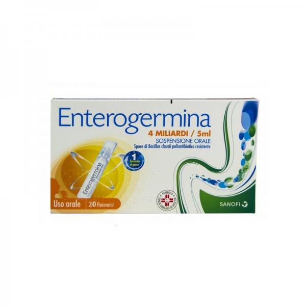 ENTEROGERMINA 4 MILIARDI / 5 ML SOSPENSIONE ORALE - 20 Flaconcini - ENTEROGERMINA 4 MILIARDI / 5 ML SOSPENSIONE ORALE - 20 Flaconcini