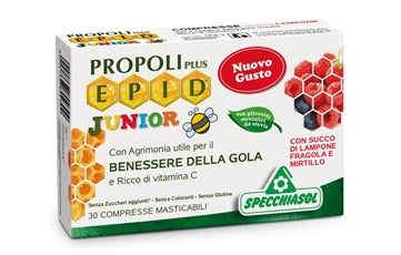 Propoli Plus Epid Junior Gusto Lampone/Fragole/Mirtillo 30 Compresse Masticabili