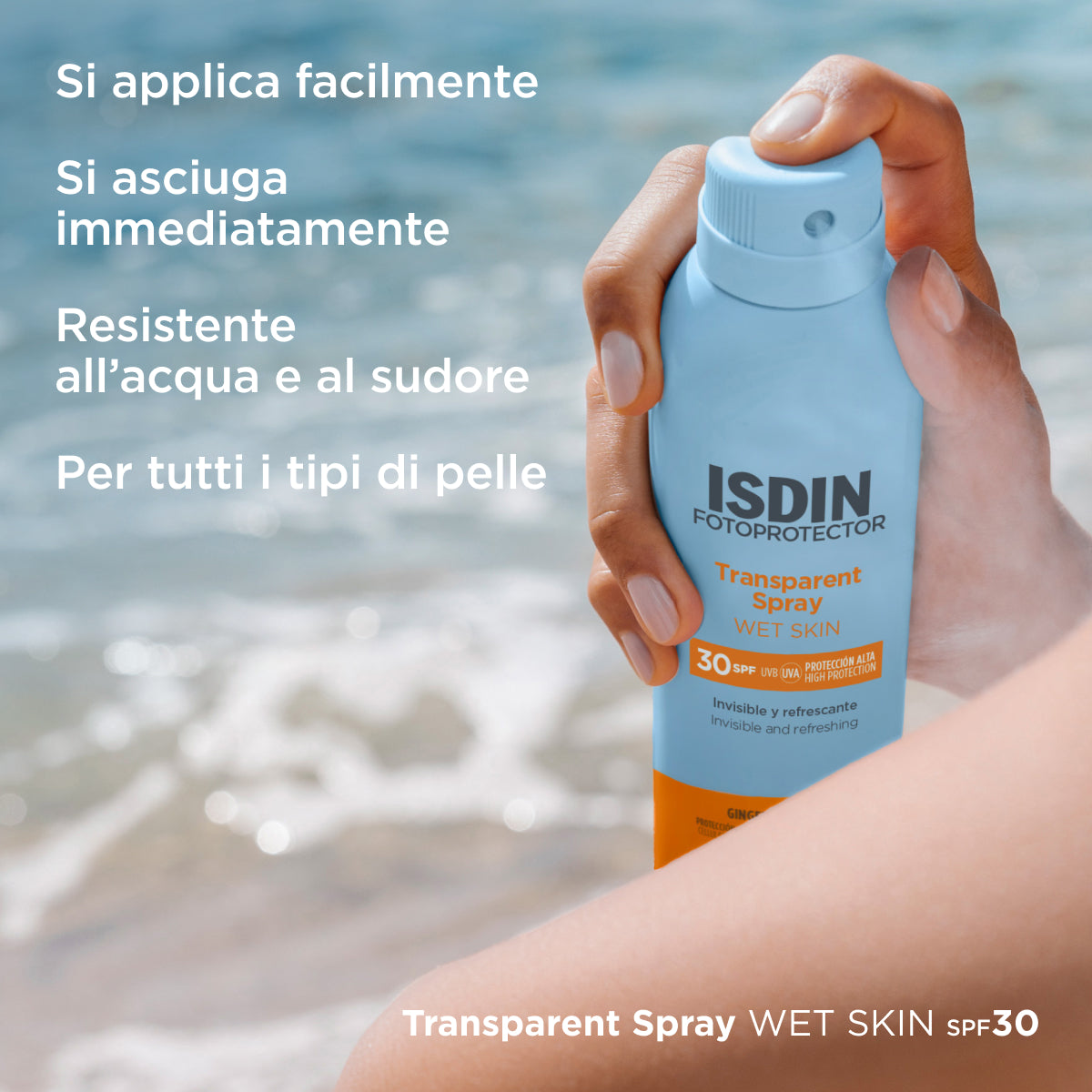 ISDIN Fotoprotezione Transparent Spray Wet Skin SPF30 250 ml
