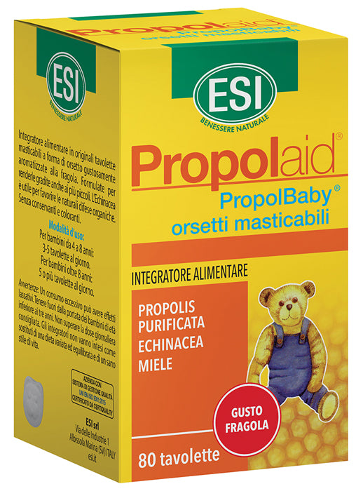 ESI PROPOLAID PROPOLBABY ORSETTI 80 COMPRESSE MASTICABILI - ESI PROPOLAID PROPOLBABY ORSETTI 80 COMPRESSE MASTICABILI