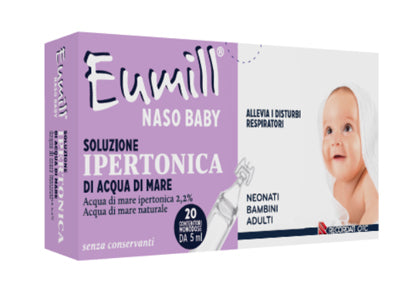 EUMILL NASO BABY SOLUZIONE IPERTONICA 20 CONTENITORI MONODOSE 5 ML - EUMILL NASO BABY SOLUZIONE IPERTONICA 20 CONTENITORI MONODOSE 5 ML