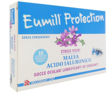 Eumill Protection Gocce Oculari 10 Flaconcini Monodose 0,5 Ml - Eumill Protection Gocce Oculari 10 Flaconcini Monodose 0,5 Ml