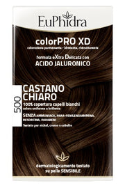 EUPHIDRA COLORPRO XD 500 CAST CHIARO GEL COLORANTE CAPELLI IN FLACONE + ATTIVANTE + BALSAMO + GUANTI