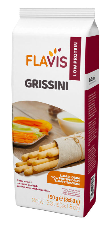 FLAVIS GRISSINI APROTEICI 3 PORZIONI DA 50 G - FLAVIS GRISSINI APROTEICI 3 PORZIONI DA 50 G