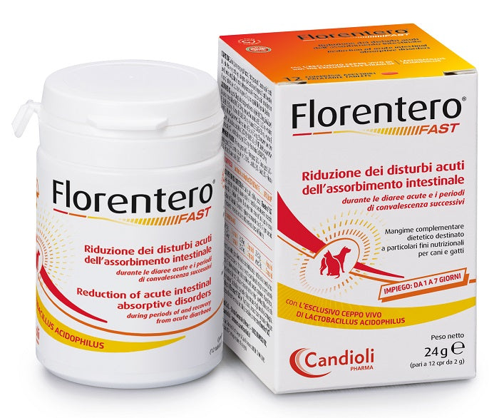 FLORENTERO FAST BARATTOLO DA 12 COMPRESSE APPETIBILI DA 2 G - FLORENTERO FAST BARATTOLO DA 12 COMPRESSE APPETIBILI DA 2 G