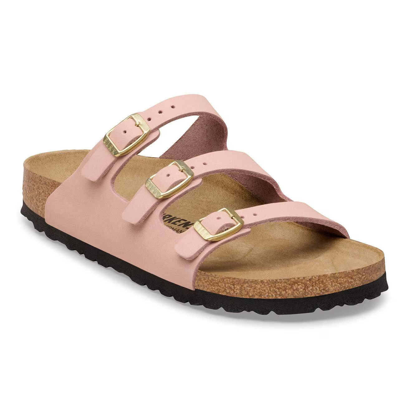 BIRKENSTOCK FLORIDA SOFT PINK NUBUCK LEATHER 38