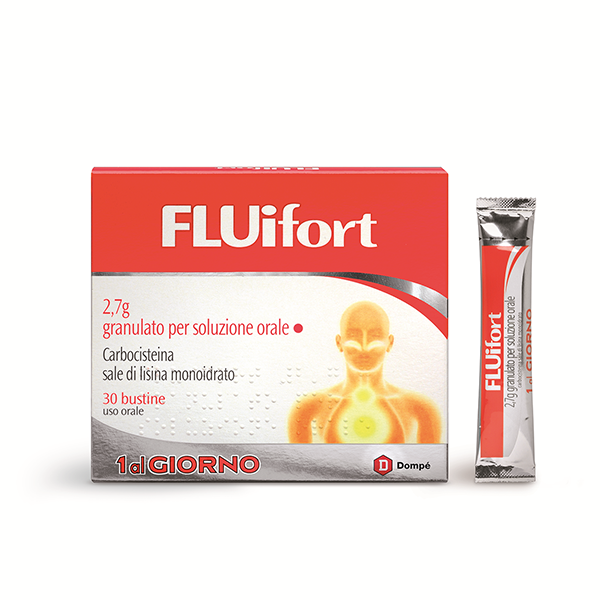 Fluifort 2,7 g granulato per soluzione orale carbocisteina sale di lisina monoidrato - Fluifort 2,7 g granulato per soluzione orale carbocisteina sale di lisina monoidrato