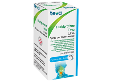 Teva Flurbiprofene 0,25% Spray Mucosa Orale 15ml - Teva Flurbiprofene 0,25% Spray Mucosa Orale 15ml