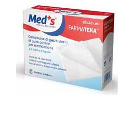GARZA COMPRESSA MEDS FARMATEXA 12/8 18X40CM 12 PEZZI - GARZA COMPRESSA MEDS FARMATEXA 12/8 18X40CM 12 PEZZI