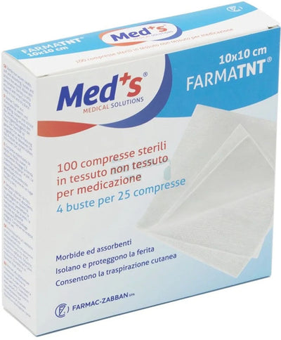 GARZA COMPRESSA MEDS TESSUTO NON TESSUTO 10X10CM 100 PEZZI
