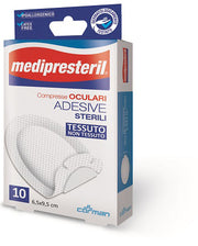 GARZA COMPRESSA OCULARE MEDIPRESTERIL ADESIVA TNT 6,5X9,5CM10 PEZZI