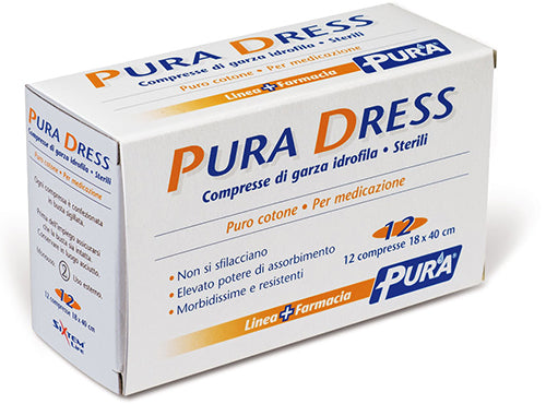 GARZA IDROFILA PURA DRESS 18X40CM 12 PEZZI
