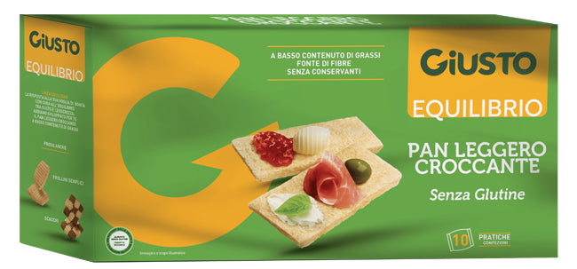 GIUSTO EQUILIBRIO SENZA GLUTINE PAN LEGGERO CROCCANTE 250 G - GIUSTO EQUILIBRIO SENZA GLUTINE PAN LEGGERO CROCCANTE 250 G