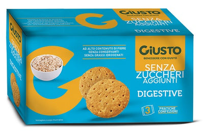 Giusto Senza Zucchero Biscotti Digestive 3 Pezzi Da 75g