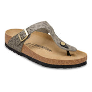 BIRKENSTOCK GIZEH LEO GRAY TAUPE SYNTHETICS 36