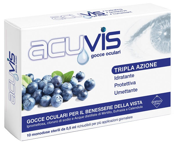 GOCCE OCULARI ACUVIS 10 FLACONCINI 0,5 ML - GOCCE OCULARI ACUVIS 10 FLACONCINI 0,5 ML