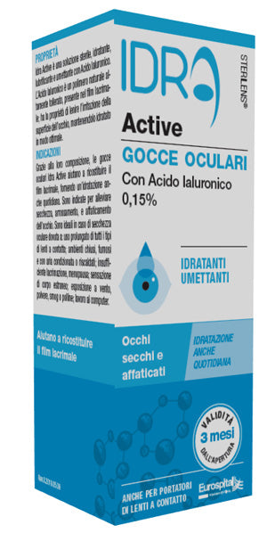GOCCE OCULARI STERILENS IDRA ACTIVE 10 ML CON ACIDO IALURONICO 0,15% - GOCCE OCULARI STERILENS IDRA ACTIVE 10 ML CON ACIDO IALURONICO 0,15%