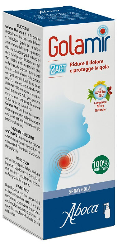 GOLAMIR 2ACT SPRAY 30 ML NO ALCOOL ADULTI E BAMBINI DA UN ANNO DI ETA' - GOLAMIR 2ACT SPRAY 30 ML NO ALCOOL ADULTI E BAMBINI DA UN ANNO DI ETA'