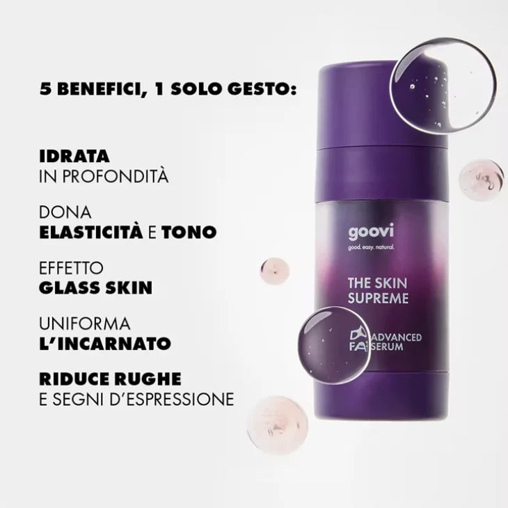 Goovi The Skin Supreme Siero Viso Duo Advanced per Pelle Compatta e Idratata 30 ml