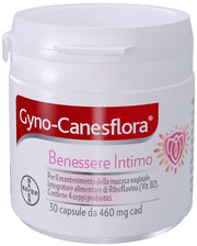GYNO-CANESFLORA 30 CAPSULE USO ORALE Integratore alimentare per il benessere intimo femminile e il mantenimento della flora vaginale, con Vitamina B2 e lactobacilli