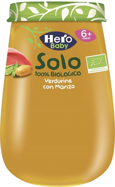 HERO SOLO OMOGENEIZZATO VERDURINE CON MANZO 100% BIO 190 G