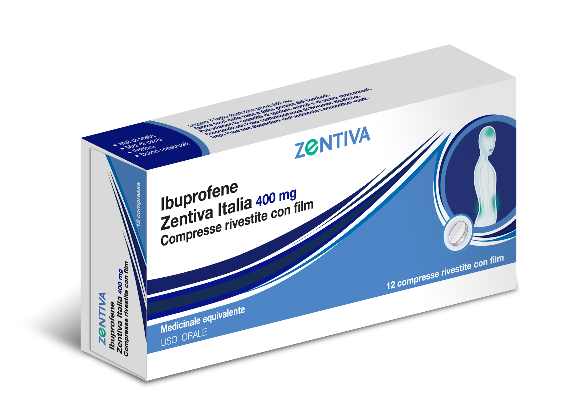 IBUPROFENE (ZENTIVA ITALIA)*12 cpr riv 400 mg