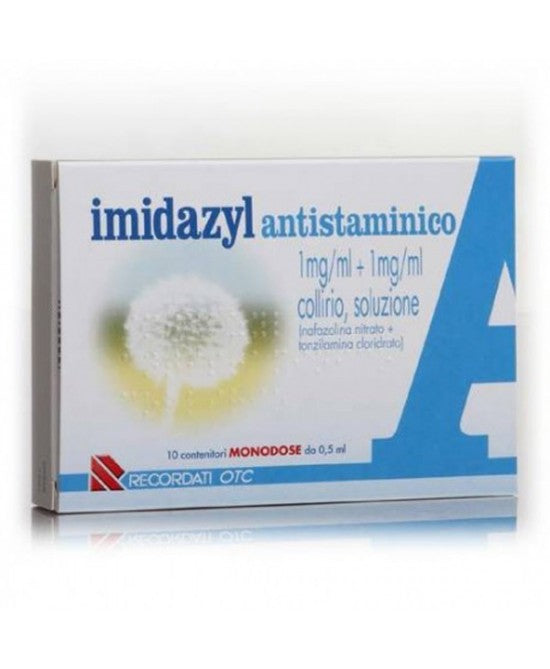 Recordati Imidazyl Antistaminico Collirio 10 Flaconcini Monodose Da 0,5ml - Recordati Imidazyl Antistaminico Collirio 10 Flaconcini Monodose Da 0,5ml