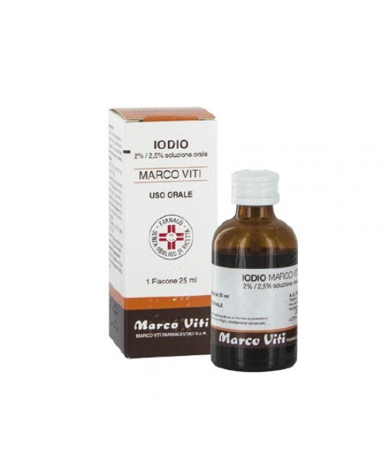 IODIO (MARCO VITI)*orale soluz 20 ml 2% + 2,5%