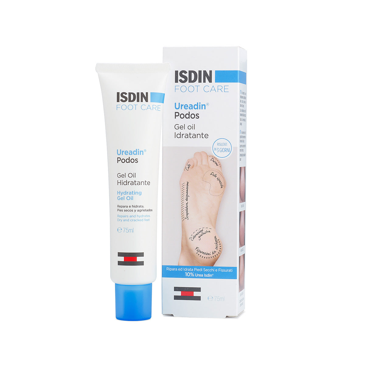 ISDIN Ureadin Podos Gel Olio Idratante Per Fissurazioni e Ispessimenti Tallone e Pianta del Piede 100 ml