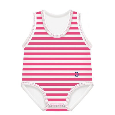 J BIMBI BODY 0-36M BIO COTTON SUMMER RIGHE FUCSIA-BIANCO